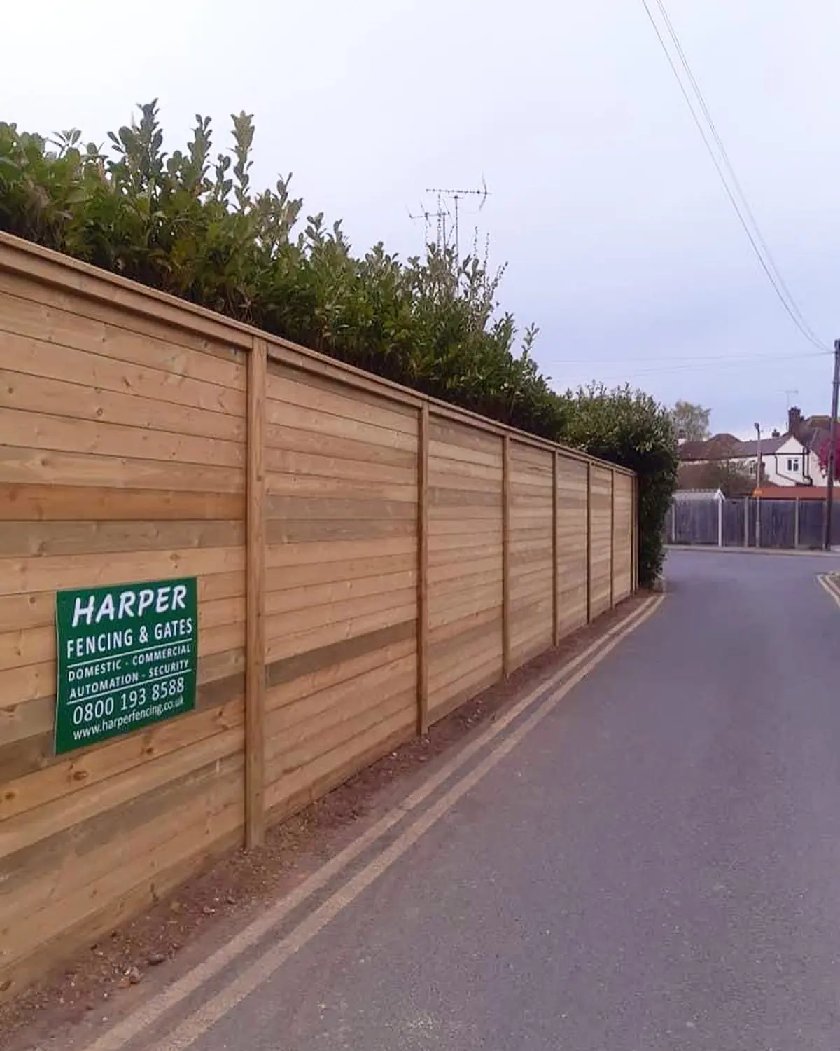 Acoustic fencing installed by Harper Fencing